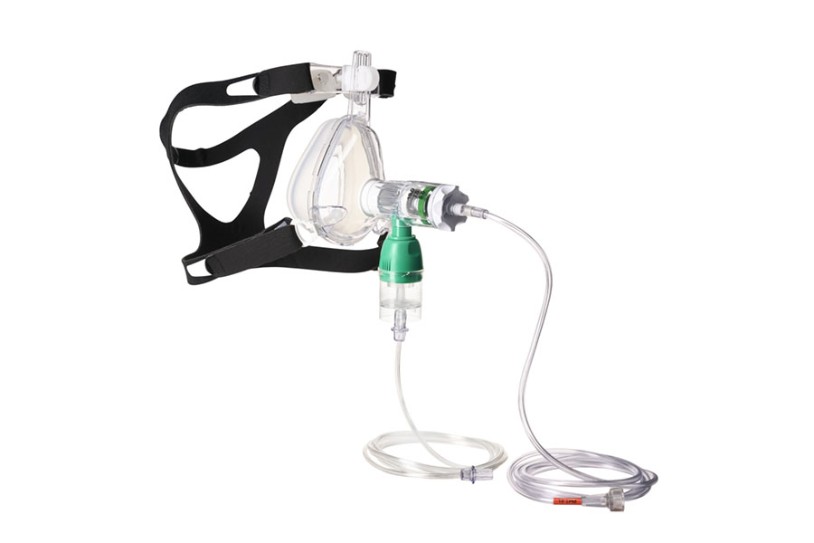 Sistema GO-PAP™ con tubo de oxígeno, nebulizador y mascarilla BiTrac ED, talla mediana para adultos